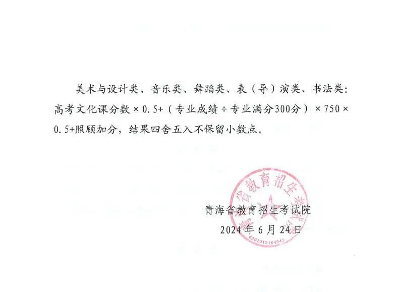 青海2024年高考分数线公布