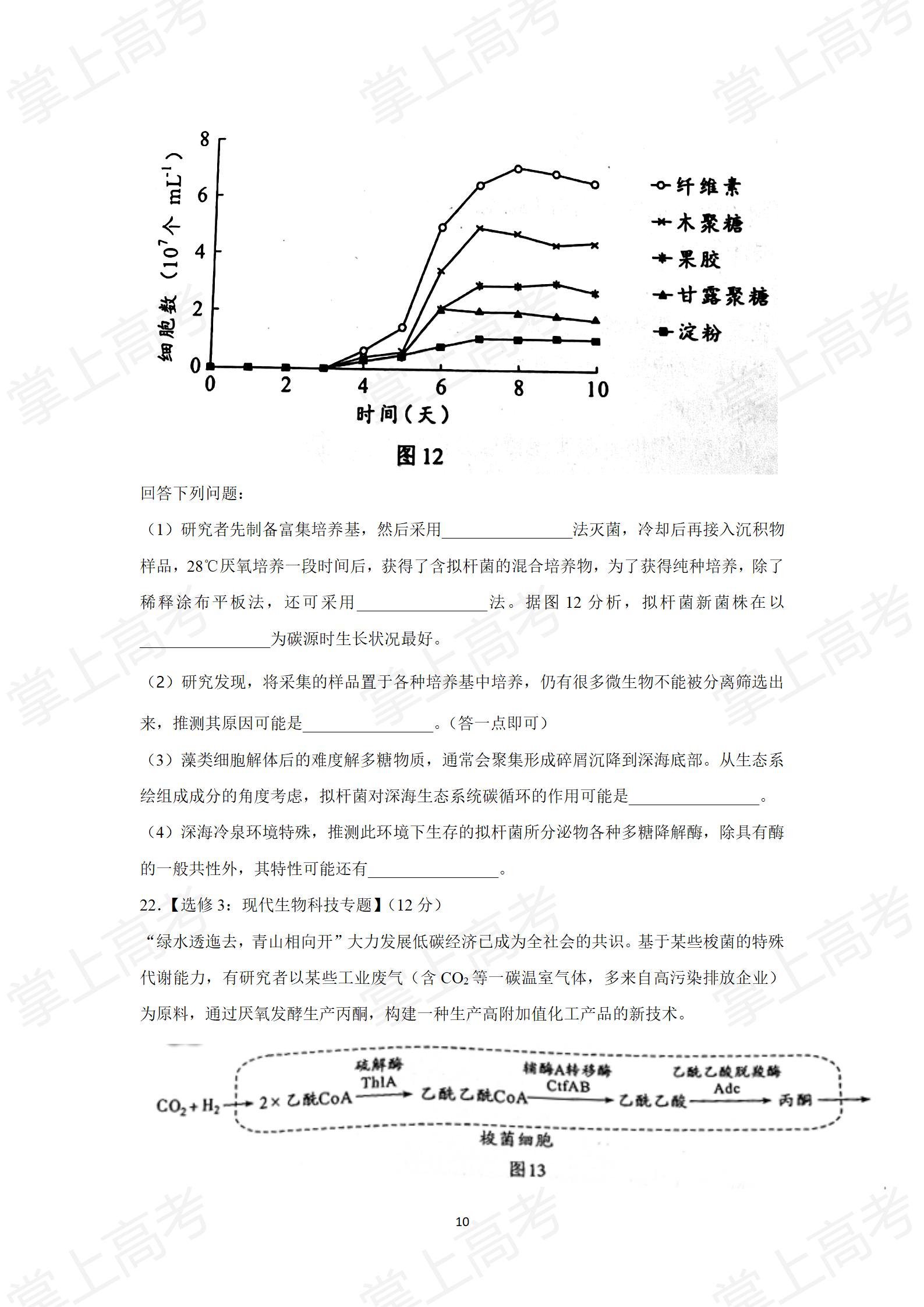 2022年高考真题——生物(广东卷) Word版(原卷)_10