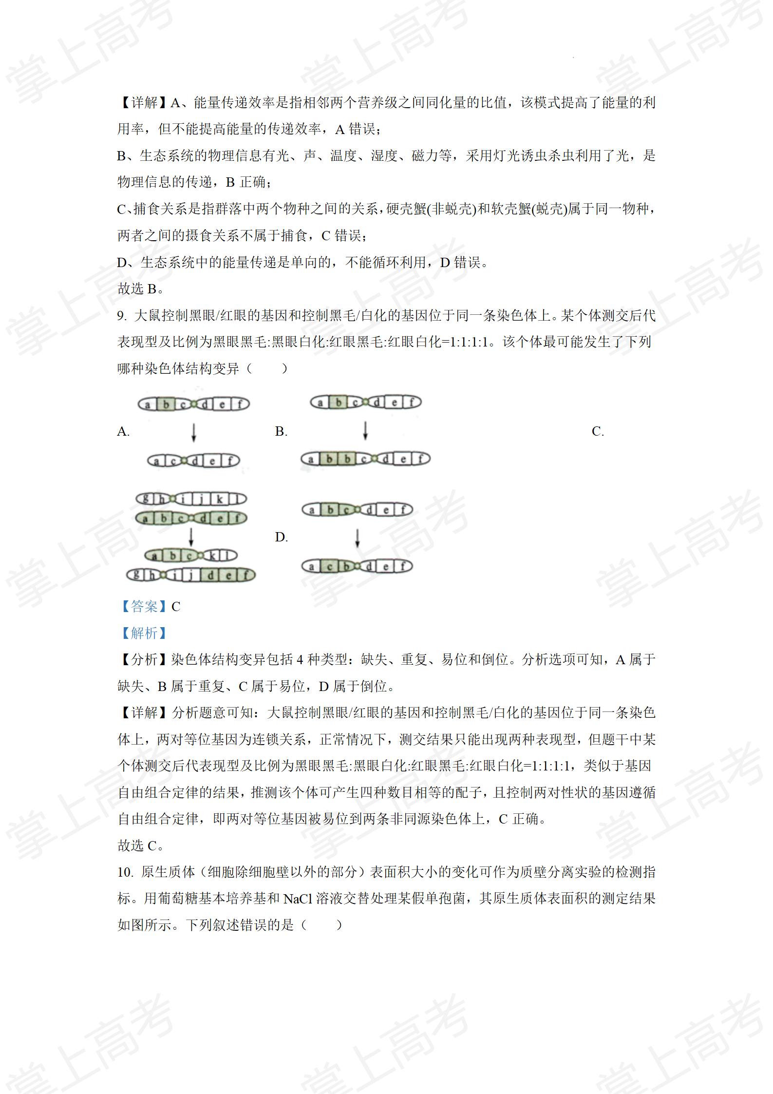 精品解析:2022年新高考湖南生物高考真题(解析版)_06